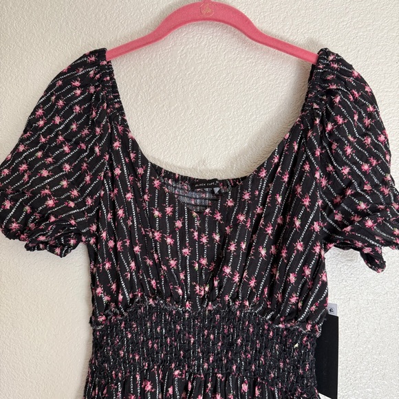 Black Tape Black and‎ Pink Floral Maxi Dress Sz S NWT - Picture 4 of 12